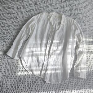 Everlane Must Have Linen Shirt White Button Up 100% Linen